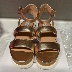 Steve Madden Rose Gold Strappy Platform Sandals